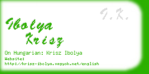 ibolya krisz business card